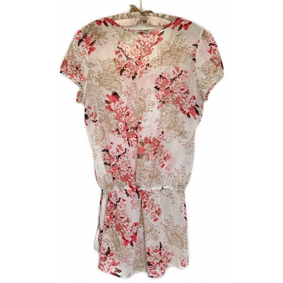 REVOLUTION (RICKI'S) | Neutral Floral Sheer Tunic - Picture 2 of 5